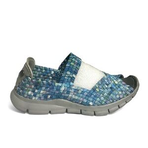 Bernie Mev Open Toe Wedge Comfort Sandal US 9 EUR 40 Blue Everyday Casual Travel